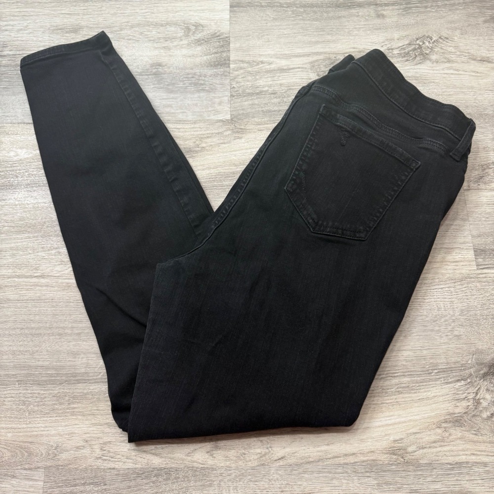 Torrid Premium Black Sky High‎ Skinny Jeans Distressed Ripped Women's Size 16T
